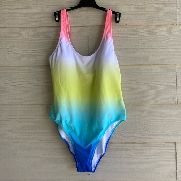 Love & Sports Tank Swimsuit Scooped back Classic One Piece - Picture 1 of 9